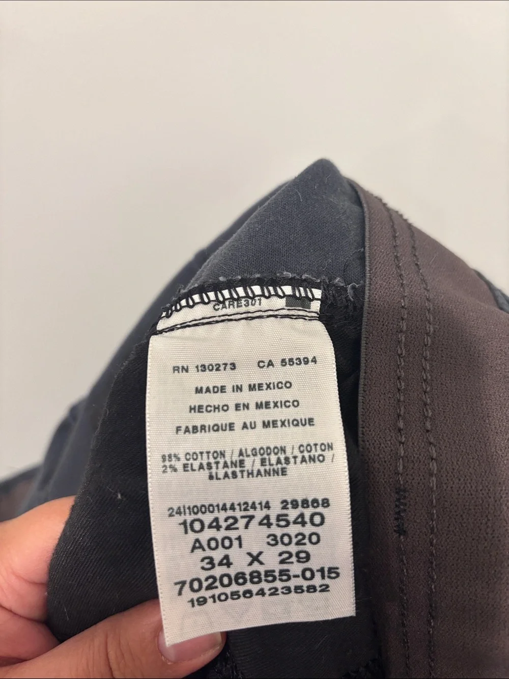 Lee’s Men’s 34x29 Navy Pants